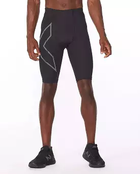 2XU Men's Light Speed Compression Shorts - Black/Black Reflective