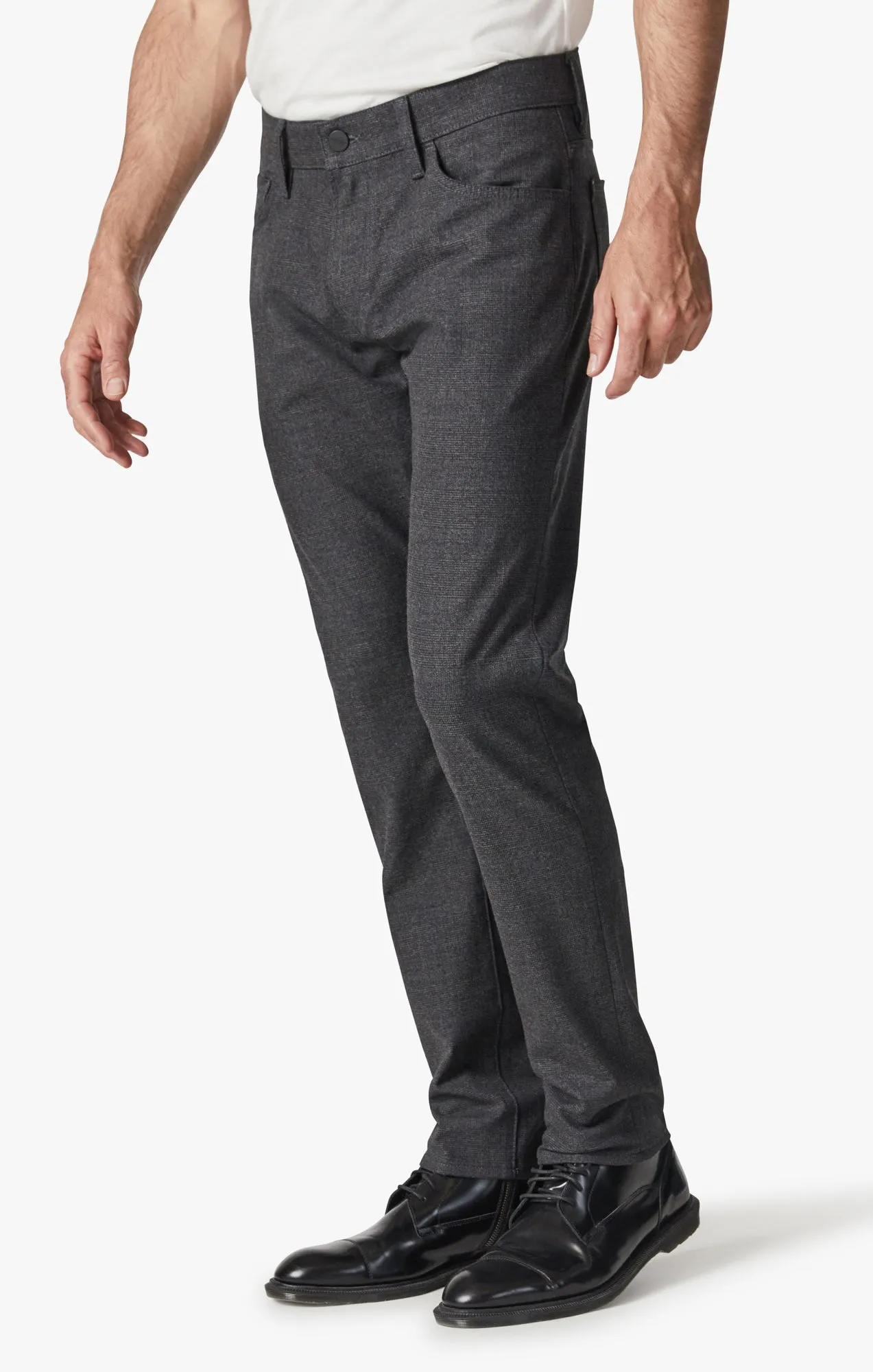 34 Heritage Courage Straight Leg Pants In Smoke Elite Check