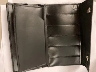 7.25 Biker Credit Card, Checkbook Leather Wallet Made in USA by Raven Hollow