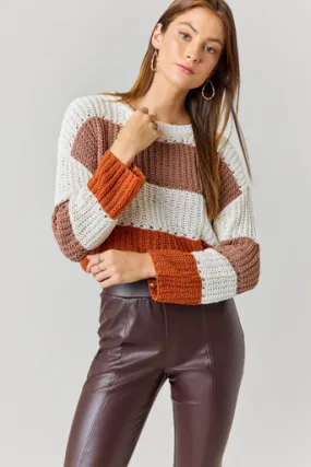 Ariee Colorblock Chenille  Sweater