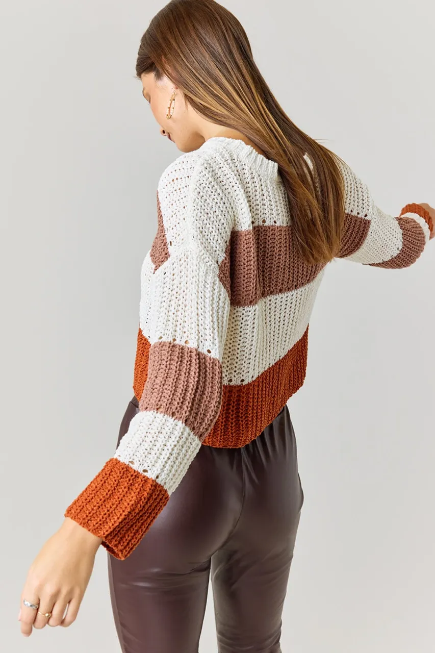 Ariee Colorblock Chenille  Sweater