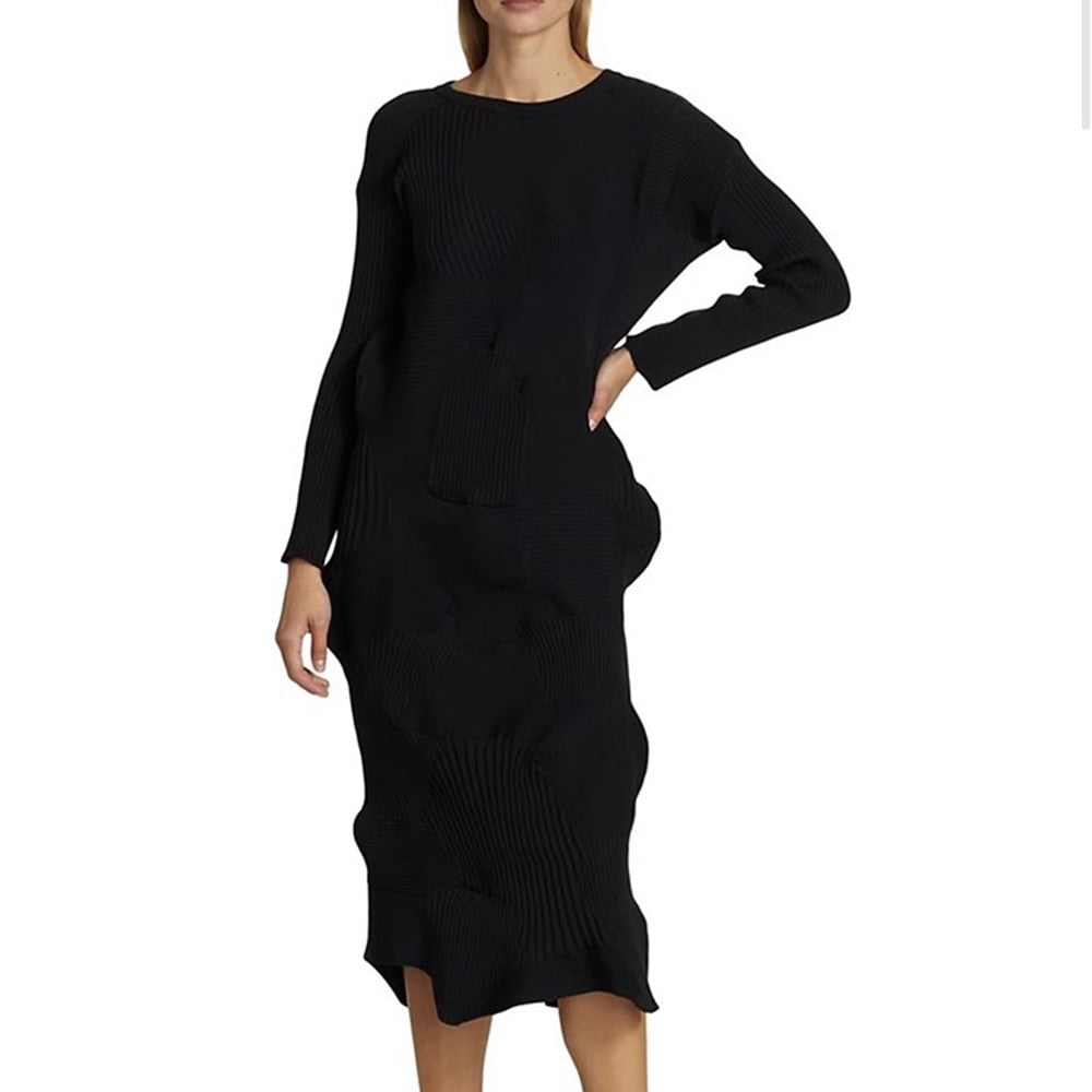 Ashore Shop Asymmetrical Knitting Dress For Women Super Stretchy One Size