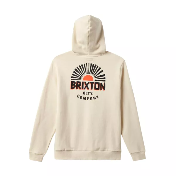 Brixton Rising Sun Hoodie - Whitecap