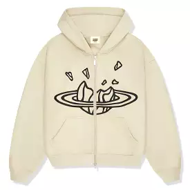 Broken Planet Bone White Zip-Up Hoodie