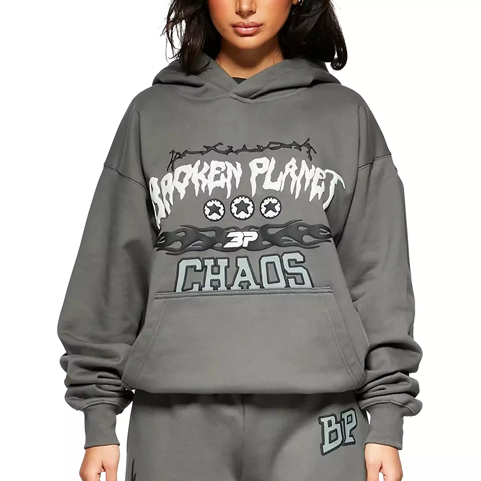 Broken Planet Chaos Gunmetal Grey Hoodie