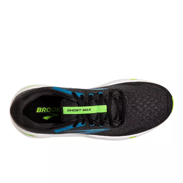 Brooks Men's Ghost Max Wide Black/Atomic Blue/Jasmine