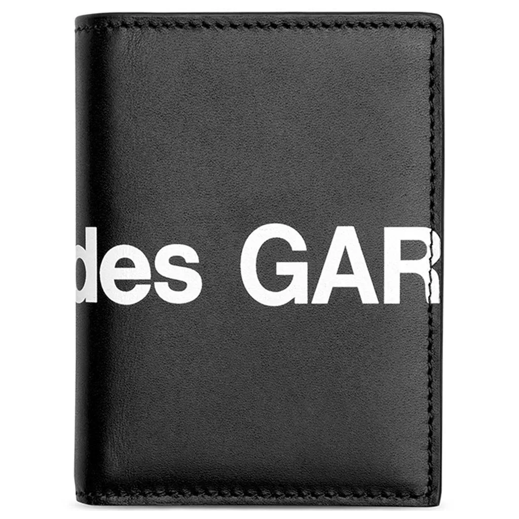 Comme des Garcons Huge Logo Leather Wallet - Black