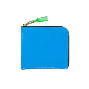 COMME DES GARCONS SA3100 SUPER FLUO ZIP WALLET BLUE / ORANGE