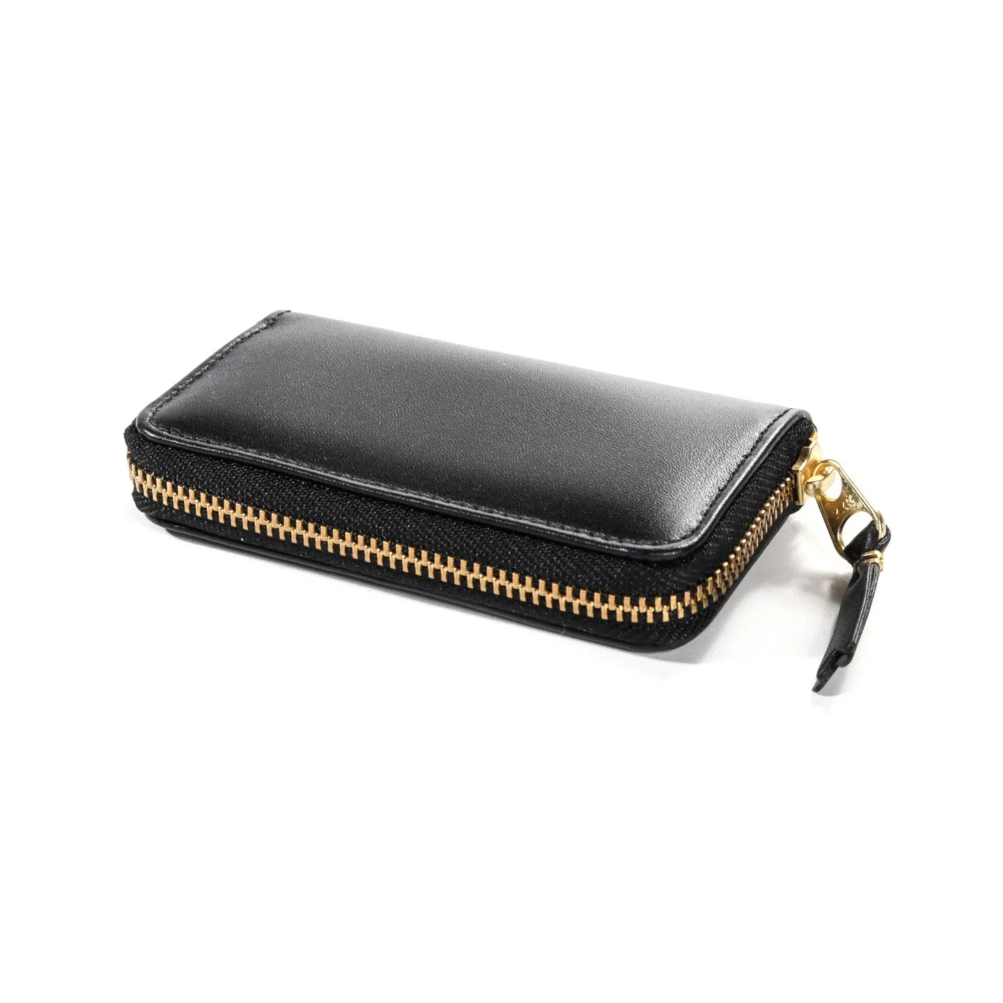 COMME DES GARCONS SA410X CLASSIC LEATHER ZIP WALLET BLACK