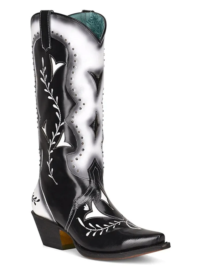 Corral Z0132 Ladies Embroidery Cutouts And Studs Western Boot Black