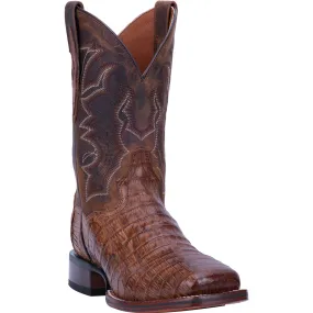 Dan Post Mens Chocolate/Bay Apache Cowboy Boots Caiman Square Toe