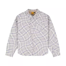 Dime Plaid Fleece Shirt Lilac Gray