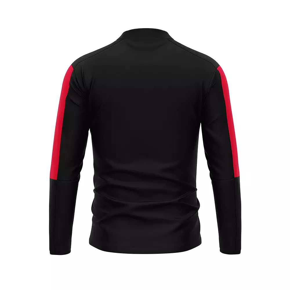 FC 1/4 Zip Microfleece - Black/Red