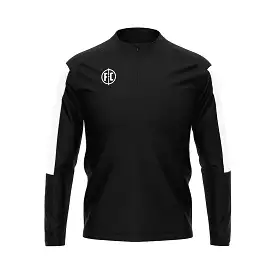 FC 1/4 Zip Microfleece - Black/White