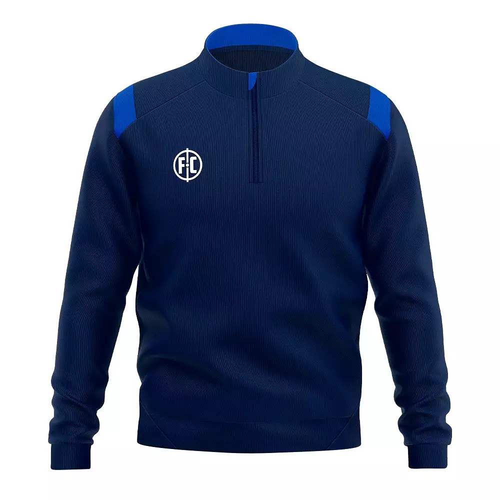 FC Contrast 1/4 Zip - Navy/Royal