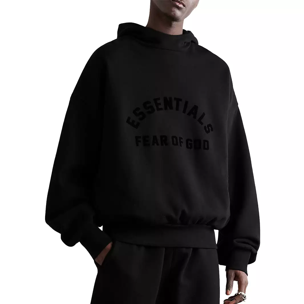 Fear Of God Essentials Black Hoodie (SS23)