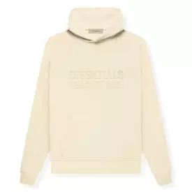 Fear Of God Essentials Logo Flocked Egg Shell Hoodie