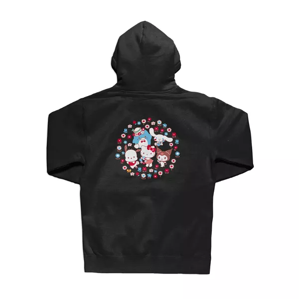 Girl Hello Kitty and Friends Hoodie - Black