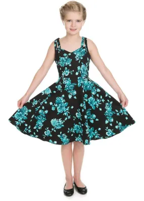 Hearts & Roses Kids Rosaceae Swing Dress Black