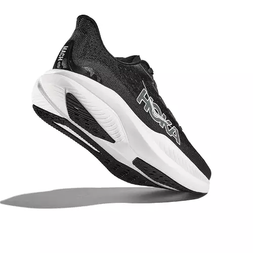 HOKA Women's Mach 6 (Medium Width) Black/White