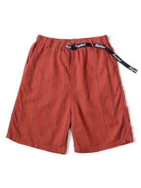 Kapital cotton linen Siamese stripe easy shorts pants