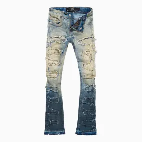 Kid's Stacked Python Skinny Denim Pant