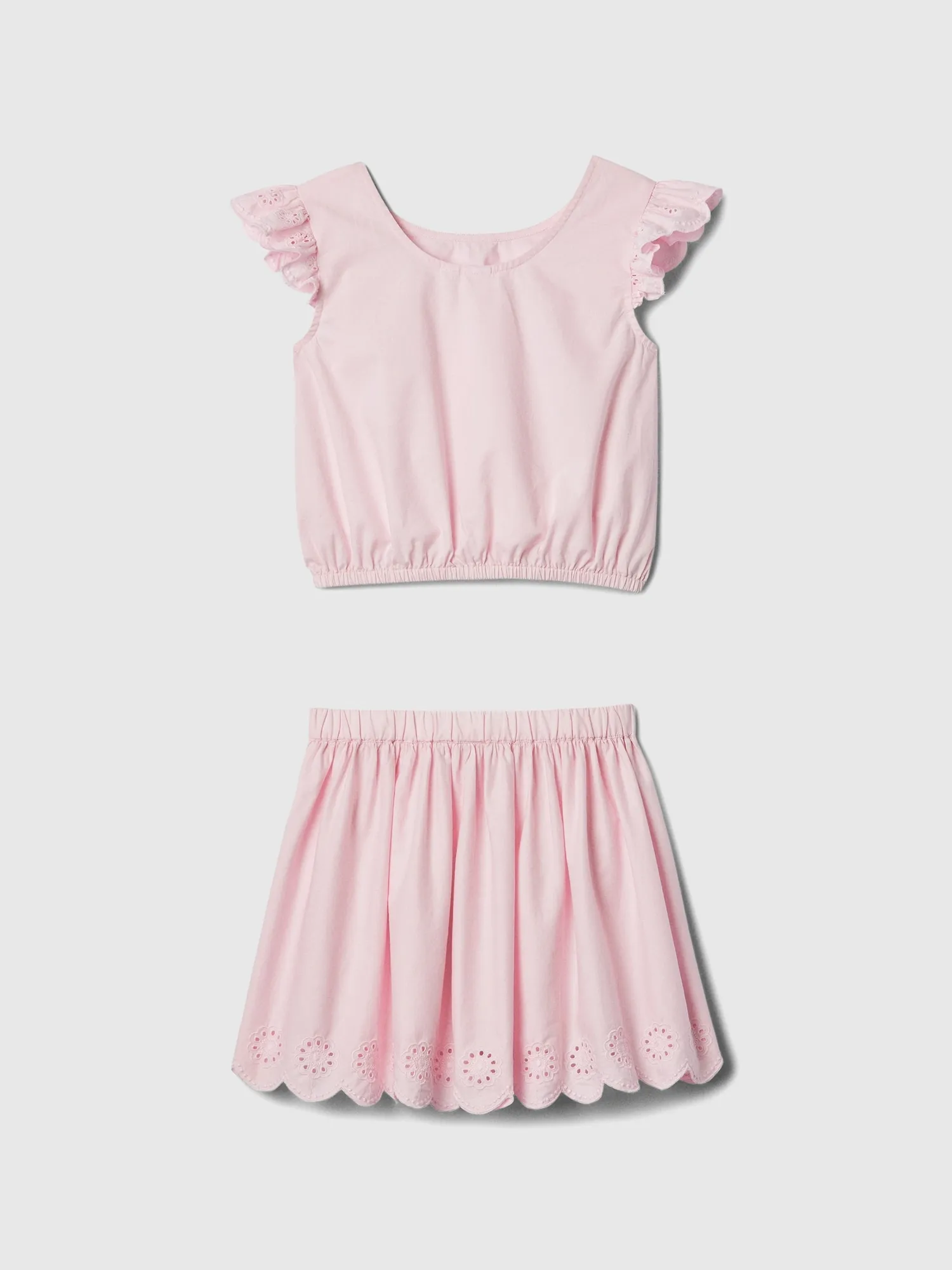 Kids Two-Piece Skirt Outfit Set