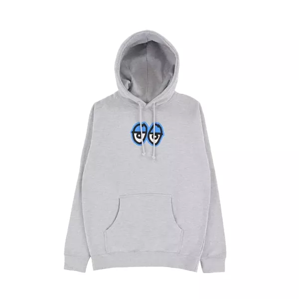 Krooked Eyes LG Hoodie - Grey Heather/Blue