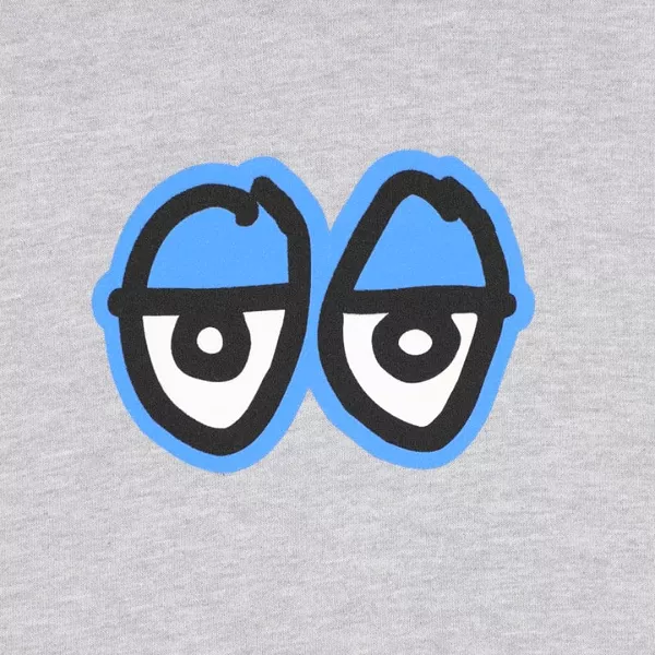 Krooked Eyes LG Hoodie - Grey Heather/Blue