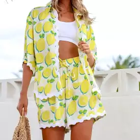 Lemoncello Ric Rac Short & Shirt Set