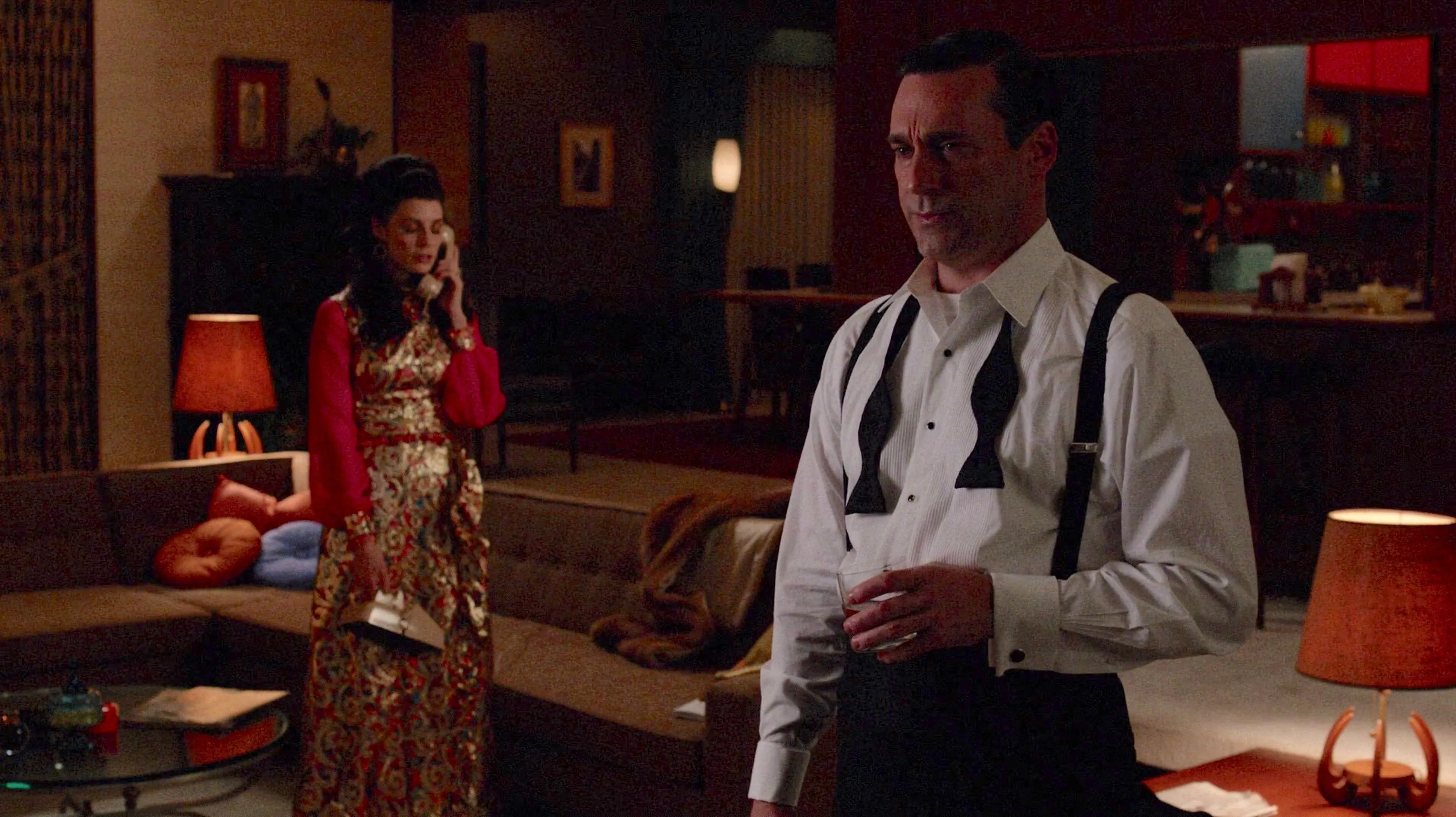 MAD MEN: Donald Draper's 1960s Tuxedo Shirt and Black Buttons (42)