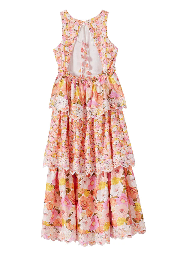 Marlo Kids Blossom Embroidered Maxi Dress