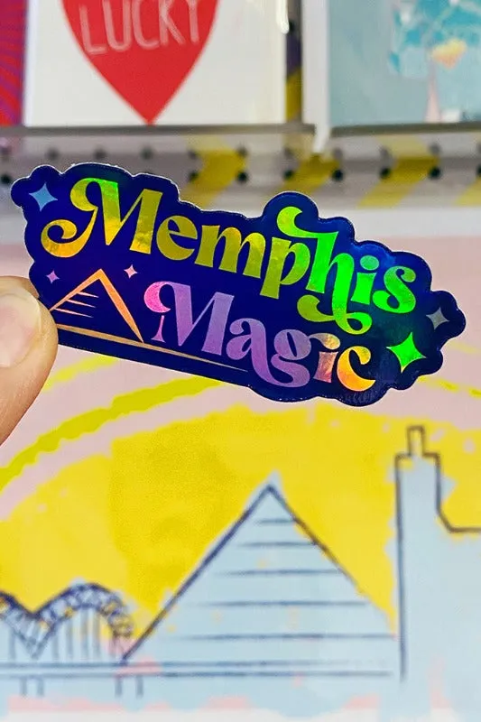 Memphis Magic Holographic Vinyl Sticker