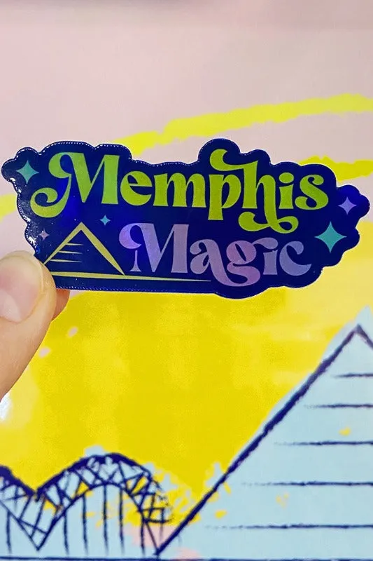 Memphis Magic Holographic Vinyl Sticker