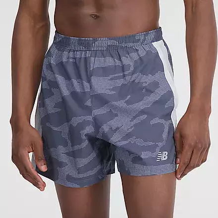 Men's Printed Accelerate 5 Short - GRAY