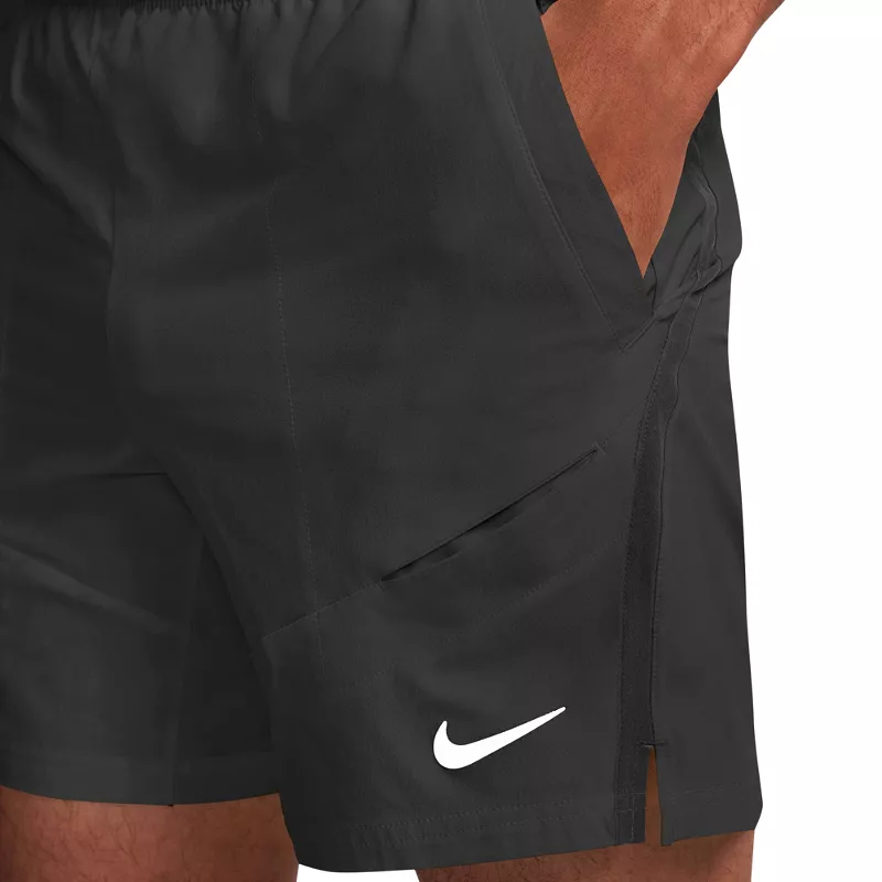 Nike Court Advantage Dri-Fit 7 Men Tennis Shorts - Black/Black/White