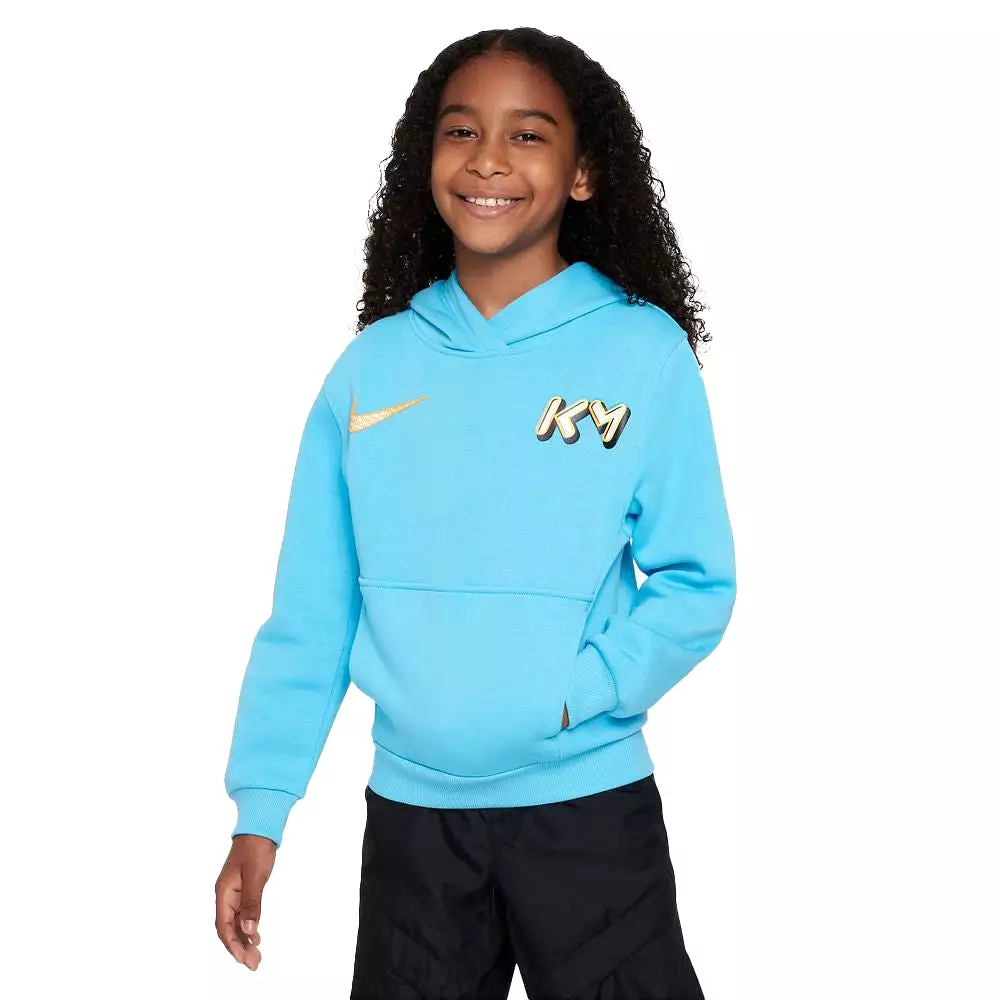 Nike Kylian Mbappe KM Youth Football Hoodie (Light Blue)