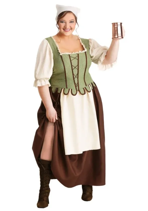 Plus Size Medieval Pub Wench Women's Costume | Historical Costumes