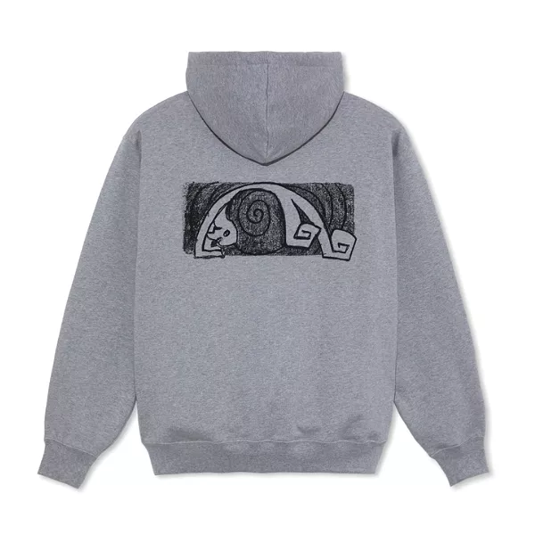 Polar Skate Co. Dave Hoodie Yoga Trippin - Heather Grey