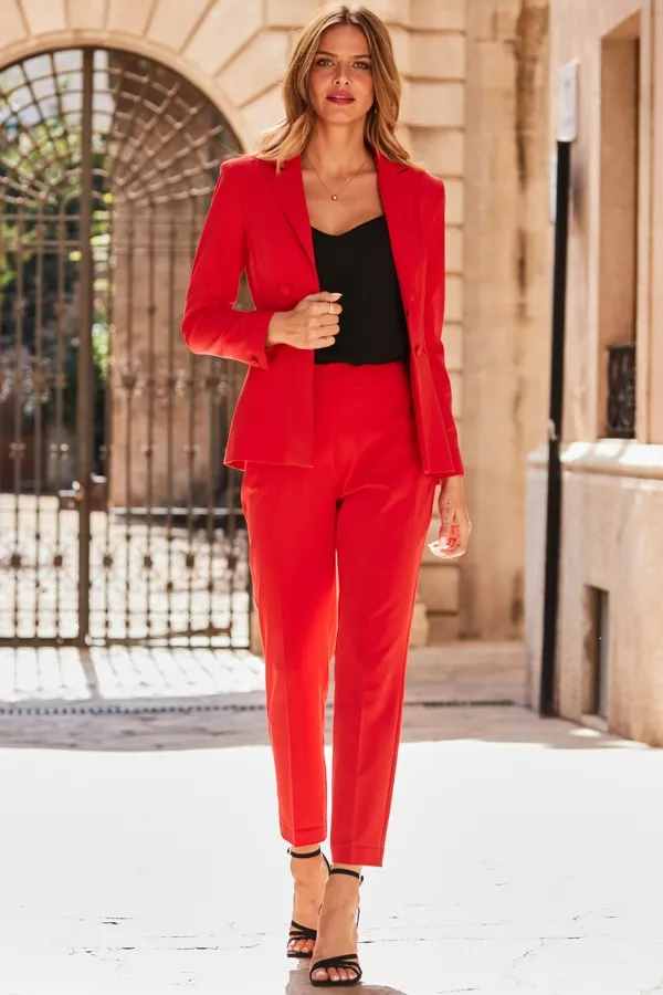 Red Tuxedo Trousers