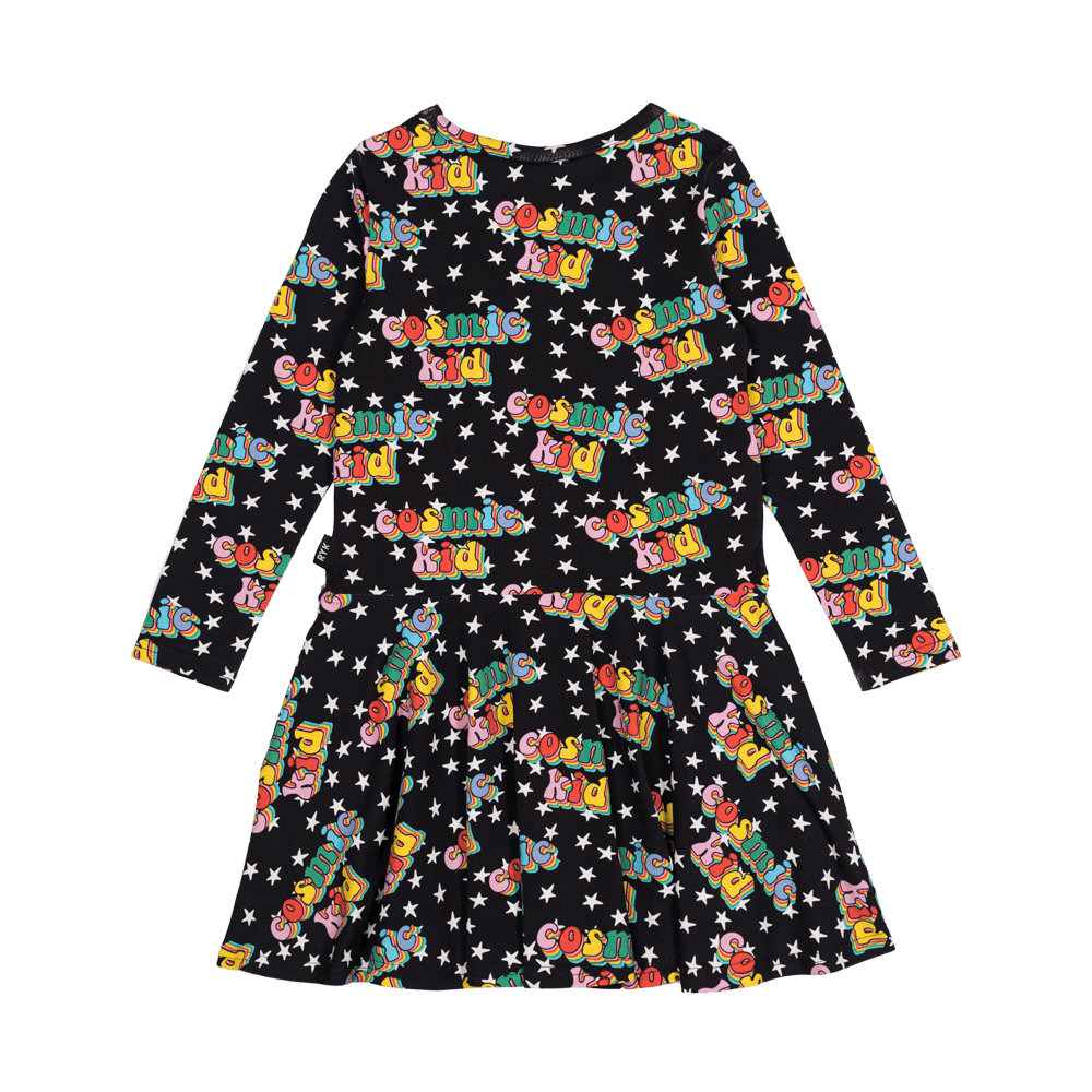 Rock Your Baby Cosmic Kid LS Drop Waist Dress