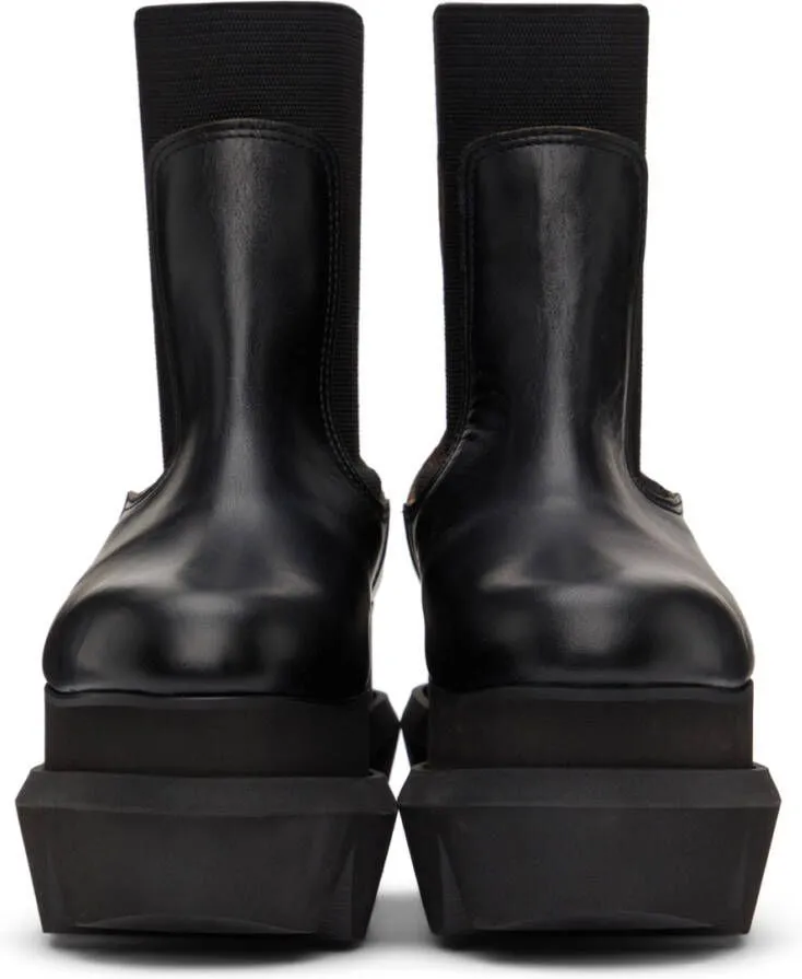 Sacai Black Platform Chelsea Boots