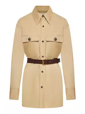 Saharienne belted shirt