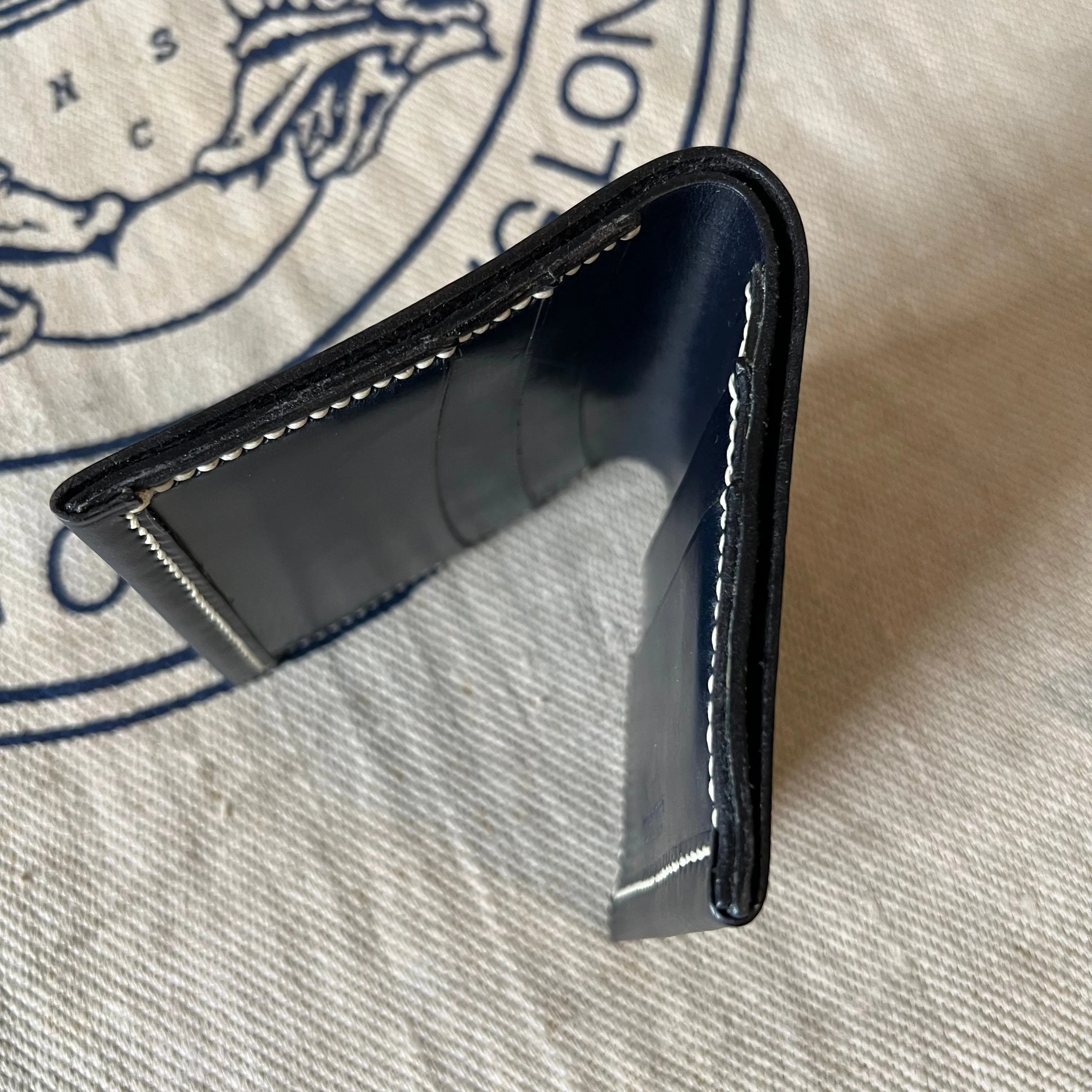 SAMPLE SALE - LEATHER SUB WALLET - NAVY BLUE