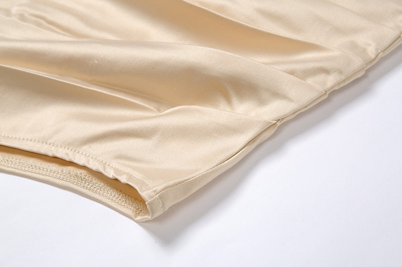 Satori Golden Ruched Dress