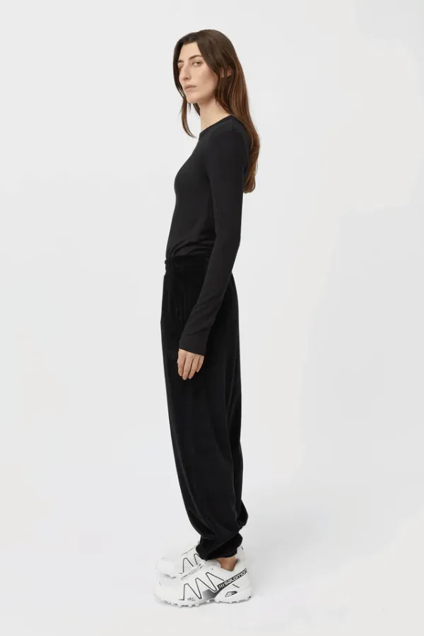 Simone Velour Trackpant Black