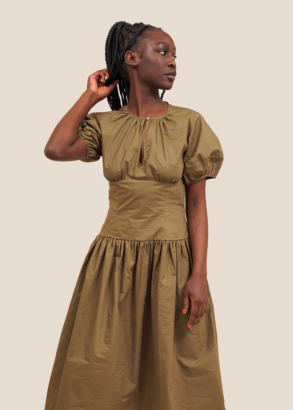 Smoked Olive Drea Dress