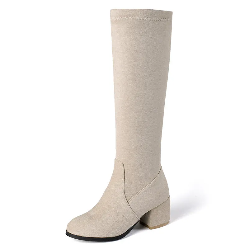 Solid Color High Boots Women's Boots