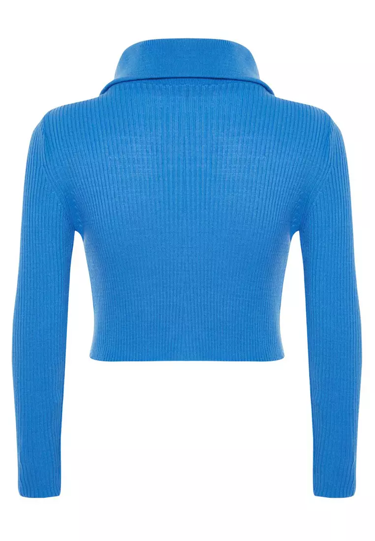 Trendyol Zip Crop Sweater