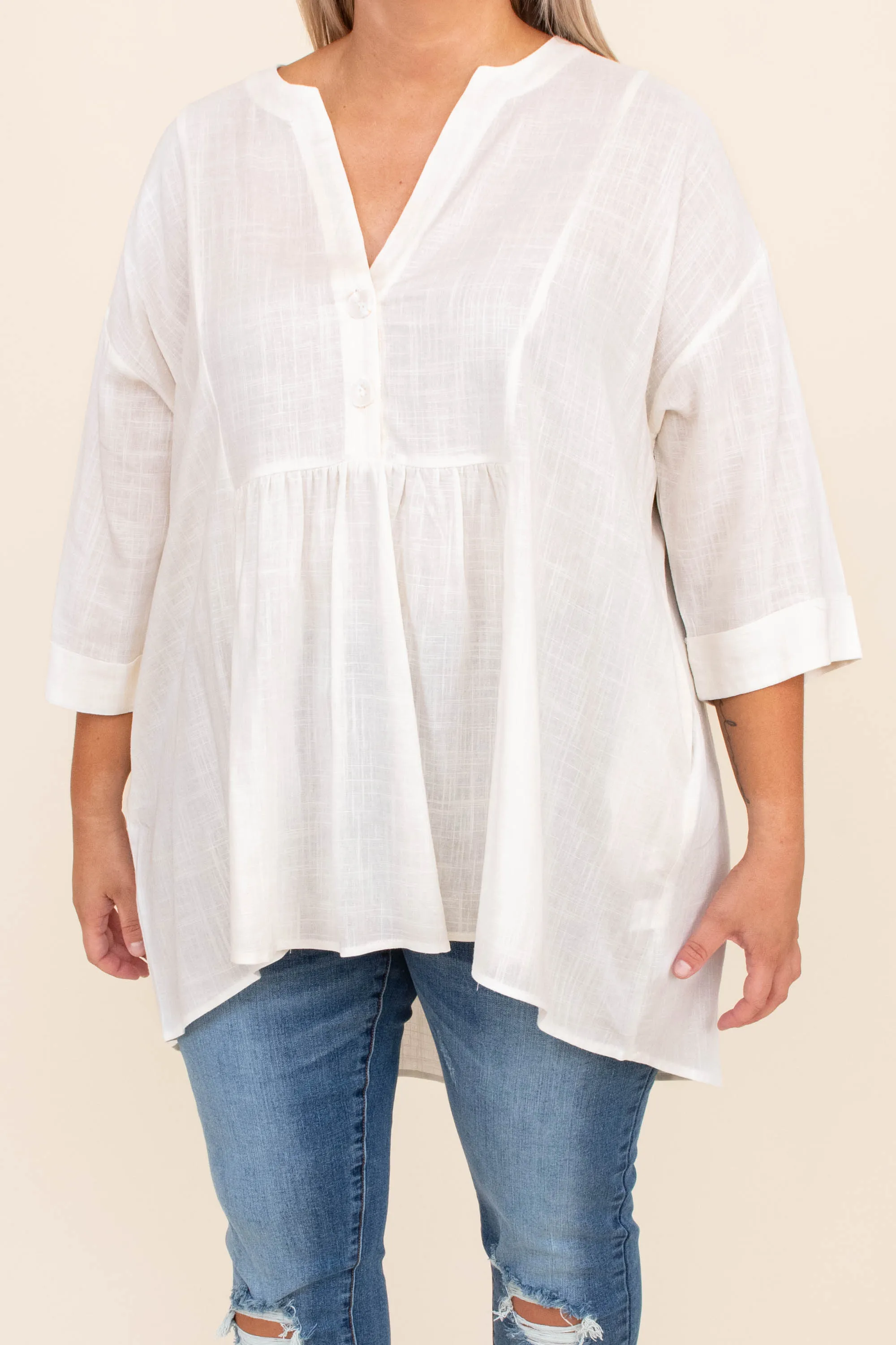 Uncertain Romance Top, Off White